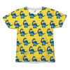 Yellow Dinosaur Leggings All Over T-Shirt