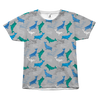 Whale Gray Patterned Shirt All Over T-Shirt