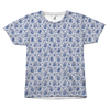 Blue Tiny Flowers Floral All Over T-Shirt