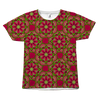 Burgundy Mandala Floral-Shirt All Over T-Shirt