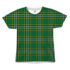 Irish National Tartan Plaid All Over T-Shirt